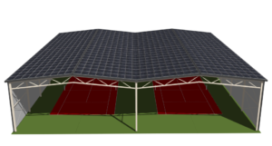 36 X 36 FREE PHOTOVOLTAIC Shed FOR DOUBLE TENNIS 