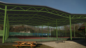 Hangar pour couverture padel
